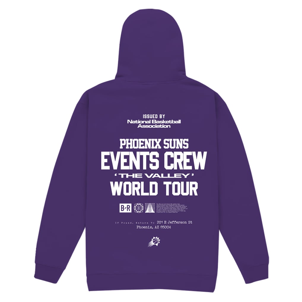 Phoenix Suns Bleacher Report x Mitchell & Ness Unisex Backstage Crew Pullover Hoodie - Purple